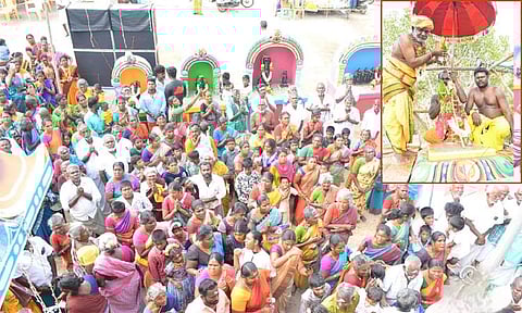 கும்பாபிஷேகத்தில் கலந்துகொண்டு தரிசனம் செய்த பக்தர்கள்