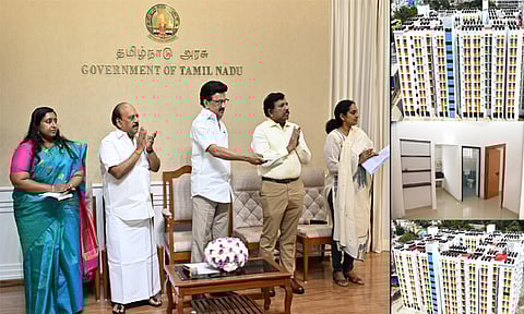மதுரை: ரூ.62.68 கோடியில்  396 அடுக்குமாடி குடியிருப்புகளை  முதல்- அமைச்சர் மு.க.ஸ்டாலின் திறந்து வைத்தார்