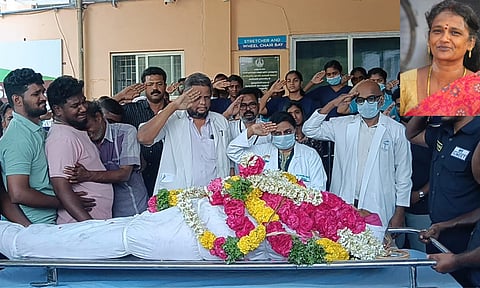 சாலை விபத்தில் மூளைச்சாவு: அங்கன்வாடி ஆசிரியரின் உடல் உறுப்புகள் தானம்