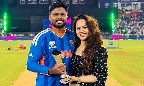 ’உன்னை சந்தித்த நாள் முதல்...’ - மனைவி குறித்து சஞ்சு சாம்சன் நெகிழ்ச்சி 