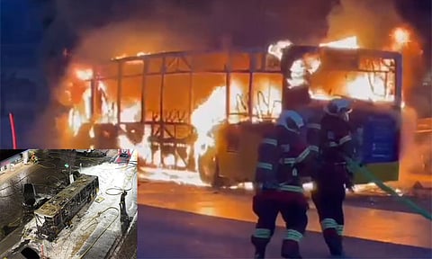 சுவிட்சர்லாந்து: நடுரோட்டில் பற்றி எரிந்த பஸ் - 6 பேர் பலி

