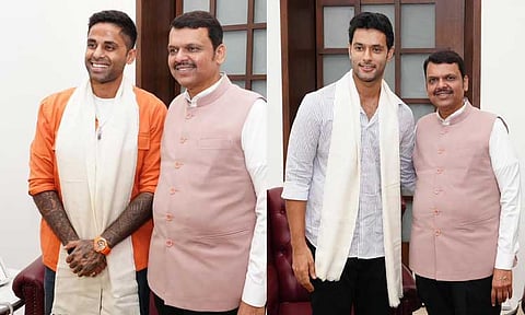 சூர்யகுமார், சிவம் துபேவுக்கு மராட்டிய முதல்-மந்திரி பாராட்டு