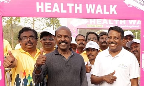 நடப்போம் நலம் பெறுவோம்: 8 கி.மீ சுகாதார நடைபாதை திட்டம் - தொடங்கி வைத்தார் மா.சுப்பிரமணியன்