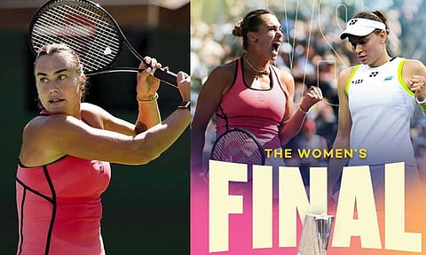 இந்தியன் வெல்ஸ் டென்னிஸ் தொடர் - சபலென்கா இறுதிப்போட்டிக்கு முன்னேற்றம்