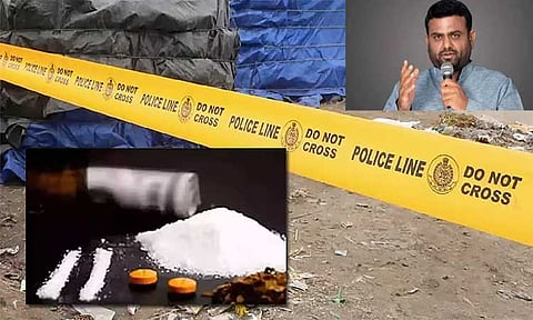 முன்னாள் எம்.எல்.ஏ. வீட்டில் போதை விருந்து: போலீசார் மீது துப்பாக்கிசூடு நடத்தப்பட்டதால் அதிர்ச்சி 