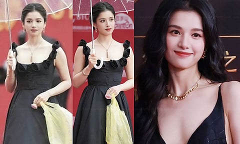 ரெட் கார்பெட்டில் பிளாஸ்டிக் கவர்… விலை ரூ.1.5 லட்சமா? - இணையத்தை கலக்கிய நடிகை