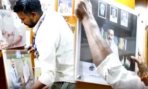 தேர்தல் விதிகள் அமல்: தலைமைச்செயலகத்தில் முதல்-அமைச்சர் படம் அகற்றம்