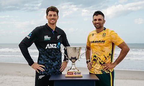 நியூசிலாந்துக்கு எதிரான முதல் டி20 போட்டி - தென் ஆப்பிரிக்காவுக்கு 92 ரன்கள் இலக்கு