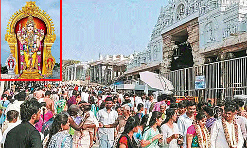 விடுமுறை தினம்: திருச்செந்தூரில் குவிந்த பக்தர்கள்.. நீண்ட நேரம் காத்திருந்து தரிசனம்
