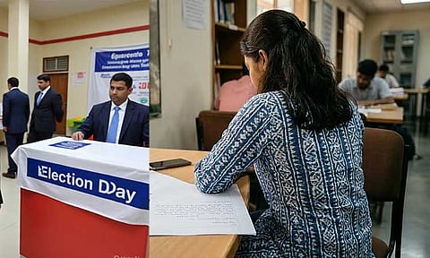 கணவருடன் தேனிலவு திட்டம்: தேர்தல் பணியை கொடுத்து கனவு கோட்டையை நசுக்கி விடாதீர்கள் - ஆசிரியை நூதன கோரிக்கை