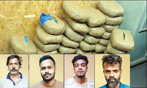 கோவையில் குடோனில் பதுக்கிய 100 கிலோ கஞ்சா பறிமுதல்: 4 பேர் கைது