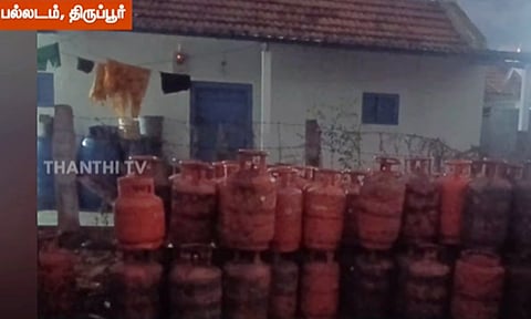 திருப்பூரில் சிலிண்டர்களை பதுக்கி வைத்த தனியார் நிறுவனத்திற்கு சீல் - அதிகாரிகள் நடவடிக்கை 