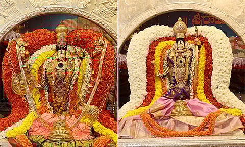 சூரிய பிரபை, சந்திர பிரபை வாகனத்தில் கோதண்டராமர்