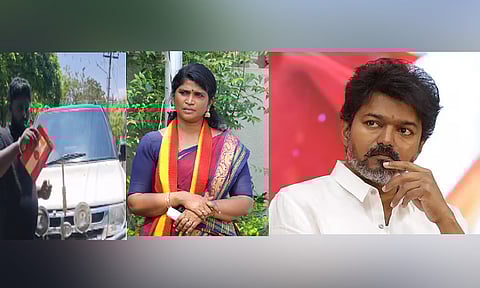 தூத்துக்குடியில் அஜிதா ஆக்னலுக்கு சீட் மறுப்பு: த.வெ.க. கொடியை கழற்றி வீசிய ஆதரவாளர்