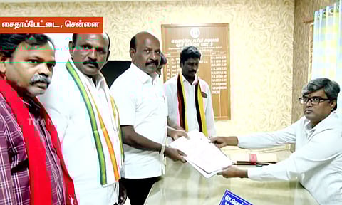 சைதாப்பேட்டை தொகுதியில் அமைச்சர் மா.சுப்பிரமணியன் வேட்பு மனு தாக்கல்