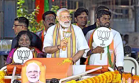 தேர்தல் பரப்புரைக்காக தமிழ்நாடு வருகிறார் பிரதமர் மோடி