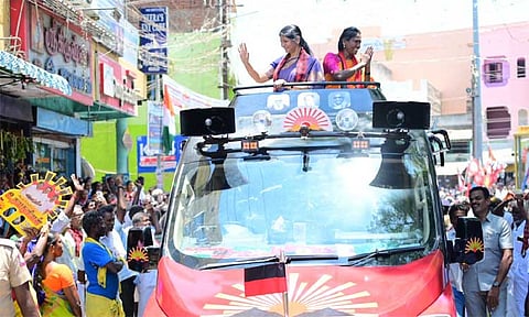 இந்த தேர்தல் ஆர்எஸ்எஸ் நாக்பூருக்கும் கீழடி தமிழருக்கும் இடையிலான போர் - கனிமொழி