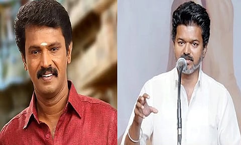 வீரவசனம் பேசாம உங்க கட்சியோட கொள்கை திட்டத்தை  பேசுங்க -  விஜய்யை சாடிய சேரன்