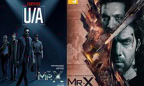 ஆர்யாவின் “மிஸ்டர் எக்ஸ்” படத்திற்கு “யு/ஏ” தணிக்கை சான்றிதழ் 
