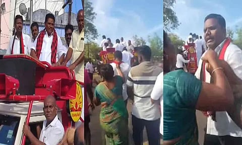 திருச்செந்தூர்: வாக்கு சேகரிக்கச்சென்ற அமைச்சர் அனிதா ராதாகிருஷ்ணனுக்கு பொதுமக்கள் எதிர்ப்பு 

