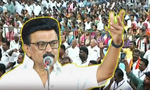 அதிமுக - பாஜக கூட்டணியை எதிர்த்து மக்கள் நலனுக்காக செயல்படுவது திமுக கூட்டணி - மு.க.ஸ்டாலின் பேச்சு