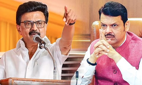 பிளாக்மெயில் செய்வதுதான் மராட்டிய முதல்-மந்திரியின் வேலையா..? - மு.க.ஸ்டாலின் கேள்வி