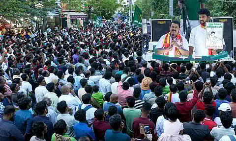 தமிழகத்தில் பனை தொழிலை மேம்படுத்த; கள் இறக்க அனுமதி: சீமான் பேச்சு