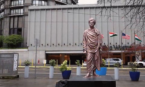 
அமெரிக்காவில் சுவாமி விவேகானந்தரின் முழு உருவ சிலை திறப்பு