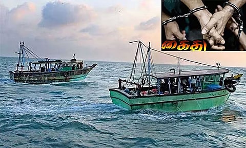 காரைக்கால் மீனவர்கள் 12 பேரை கைது செய்தது இலங்கை கடற்படை 