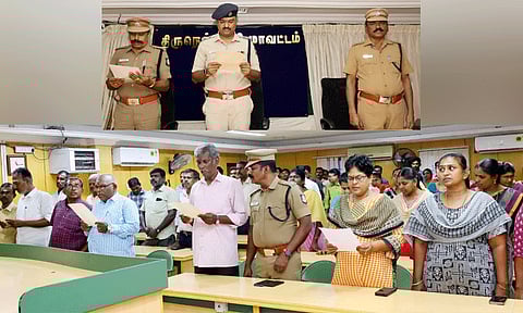 சக மனிதர்களிடம் சமத்துவத்தை வாழ்நாள் முழுவதும் கடைப்பிடிப்பேன்: நெல்லை எஸ்.பி. தலைமையில் போலீசார் உறுதிமொழி ஏற்பு