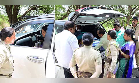 கனிமொழி எம்.பி. காரில் தேர்தல் பறக்கும் படையினர் அதிரடி சோதனை: விளாத்திகுளம் அருகே பரபரப்பு