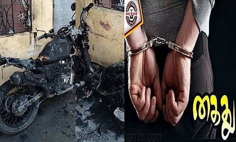 மனைவி, குழந்தையை பெட்ரோல் ஊற்றி எரிக்க முயன்ற கணவன் கைது