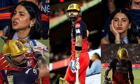 1 ரன்னில் அரைசதத்தை தவறவிட்ட கோலி.. வைரலாகும் அனுஷ்கா சர்மா ரியாக்‌ஷன்