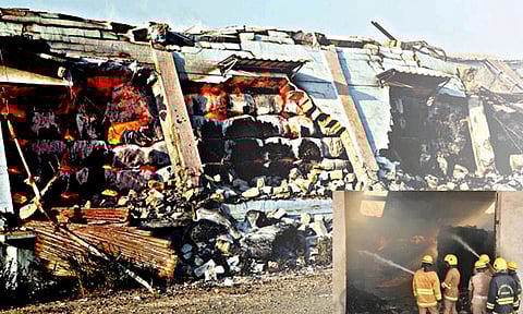 தூத்துக்குடியில் பஞ்சு குடோனில் பயங்கர தீவிபத்து: பல கோடி மதிப்பிலான பொருட்கள் எரிந்து சேதம்