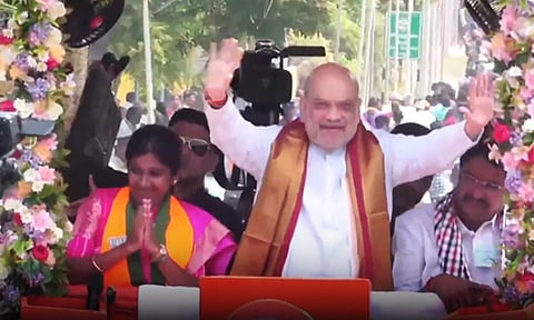 ஸ்டாலினுக்கு மகனை முதல்-அமைச்சராக்க வேண்டும் என்பதே ஒரே குறிக்கோள்:  அமித்ஷா பிரசாரம்