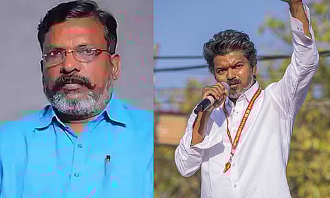 அதிமுக - பாஜக கூட்டணியை வெற்றி பெற வைப்பதுதான் விஜய்யின் நோக்கம் - திருமாவளவன்