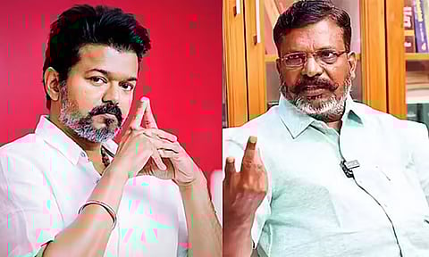 விஜய் பாஜகவிற்கு மறைமுகமாக துணைபோகிறார்  -  திருமாவளவன்
