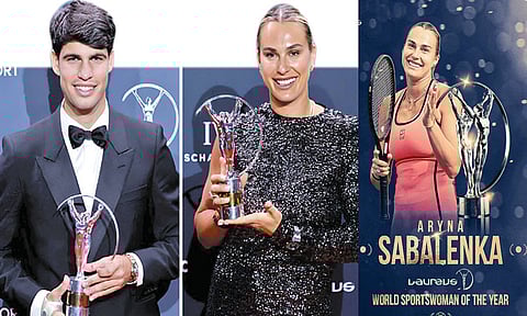 அல்காரஸ், சபலென்காவுக்கு லாரியஸ் விருது