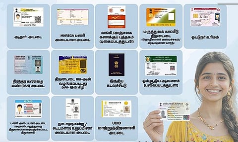 வாக்களிக்க 12 ஆவணங்களை அடையாளமாக காட்டலாம்: தேர்தல் ஆணையம் அறிவிப்பு