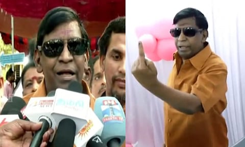 வெளிநாட்டில் இருந்து வந்து தேர்தலில் வாக்களித்தவர்கள் பாராட்டுக்குரியவர்கள் - நடிகர் வடிவேலு 