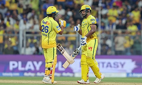 சஞ்சு சாம்சன் அதிரடி சதம்... மும்பைக்கு 208 ரன்கள் இலக்கு நிர்ணயித்தது சென்னை