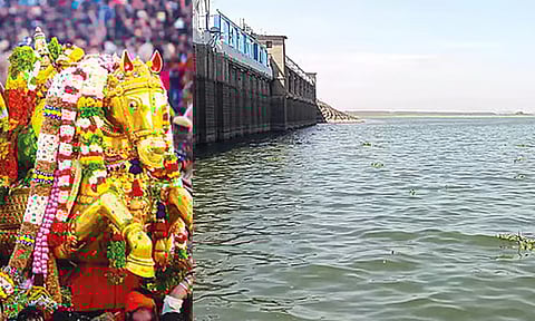 சித்திரை திருவிழாவுக்காக வைகை அணையில் தண்ணீர் திறப்பு
