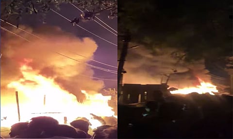 கோவை: பிளாஸ்டிக் குடோனில் தீ விபத்து!