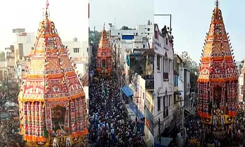 தஞ்சை பெரிய கோவில் சித்திரை பெருவிழா தேரோட்டம் கோலாகலம்: ஆயிரக்கணக்கான பக்தர்கள் பங்கேற்பு