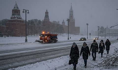 146 ஆண்டுகளுக்குப் பின்... மாஸ்கோவை உலுக்கிய பனிப்புயல்