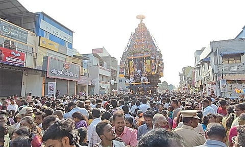 குன்றத்தூரில் நடைபெற்ற தேரோட்டம்