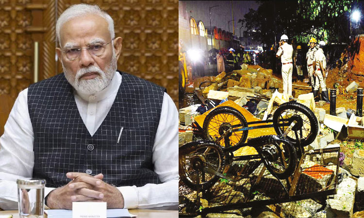 பெங்களூருவில் பெய்த கனமழைக்கு சுவர் இடிந்து விழுந்து 8 பேர் பலி; பிரதமர் மோடி இரங்கல் 