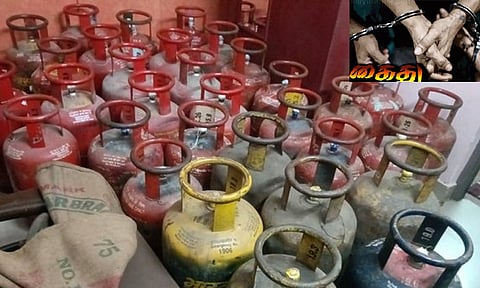 சென்னை: வீட்டில் சட்டவிரோதமாக பதுக்கி வைத்திருந்த 40 கியாஸ் சிலிண்டர்கள் பறிமுதல் - 2 பேர் கைது

