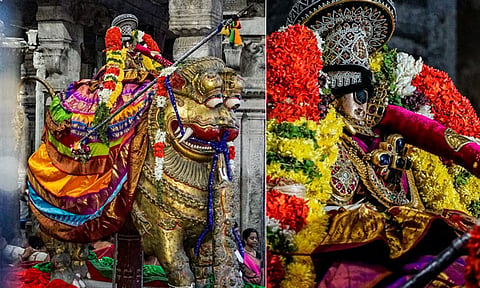 சிம்ம வாகனத்தில் எழுந்தருளிய ஸ்ரீநம்பெருமாள்