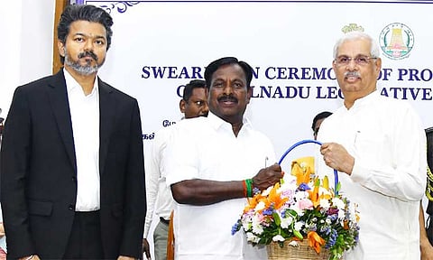 தற்காலிக சபாநாயகராக சோழவந்தான் கருப்பையா பதவியேற்பு 